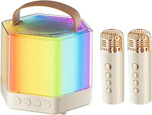 Bexdug Karaoke Machine For Adults - RGB Color Light Wireless Karaoke Speaker