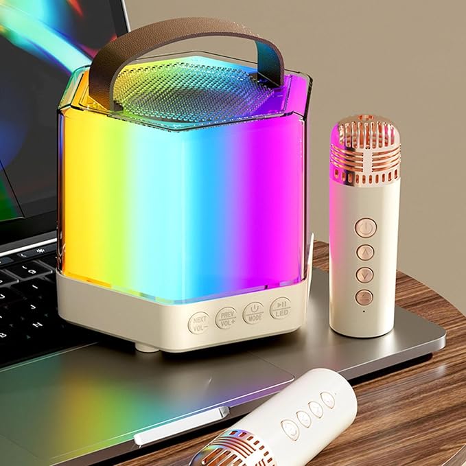 Bexdug Karaoke Machine For Adults - RGB Color Light Wireless Karaoke Speaker